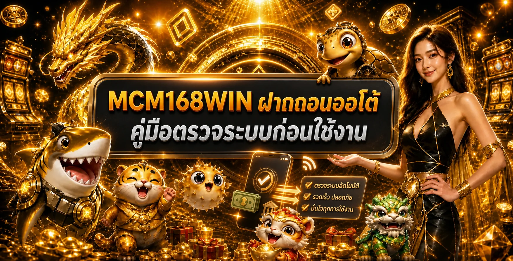 MCM168WIN ฝากถอนออโต้ ตรวจระบบก่อนใช้งาน